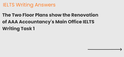 The Two Floor Plans show the Renovation of AAA Accountancy's Main Office IELTS Writing Task 1
